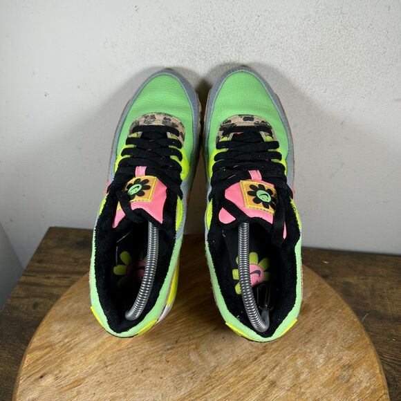 Nike Air Max 90 SE Shoes Womens Size 9.5 Animal Camo Smile Face Cw3499-300 - Picture 6 of 8